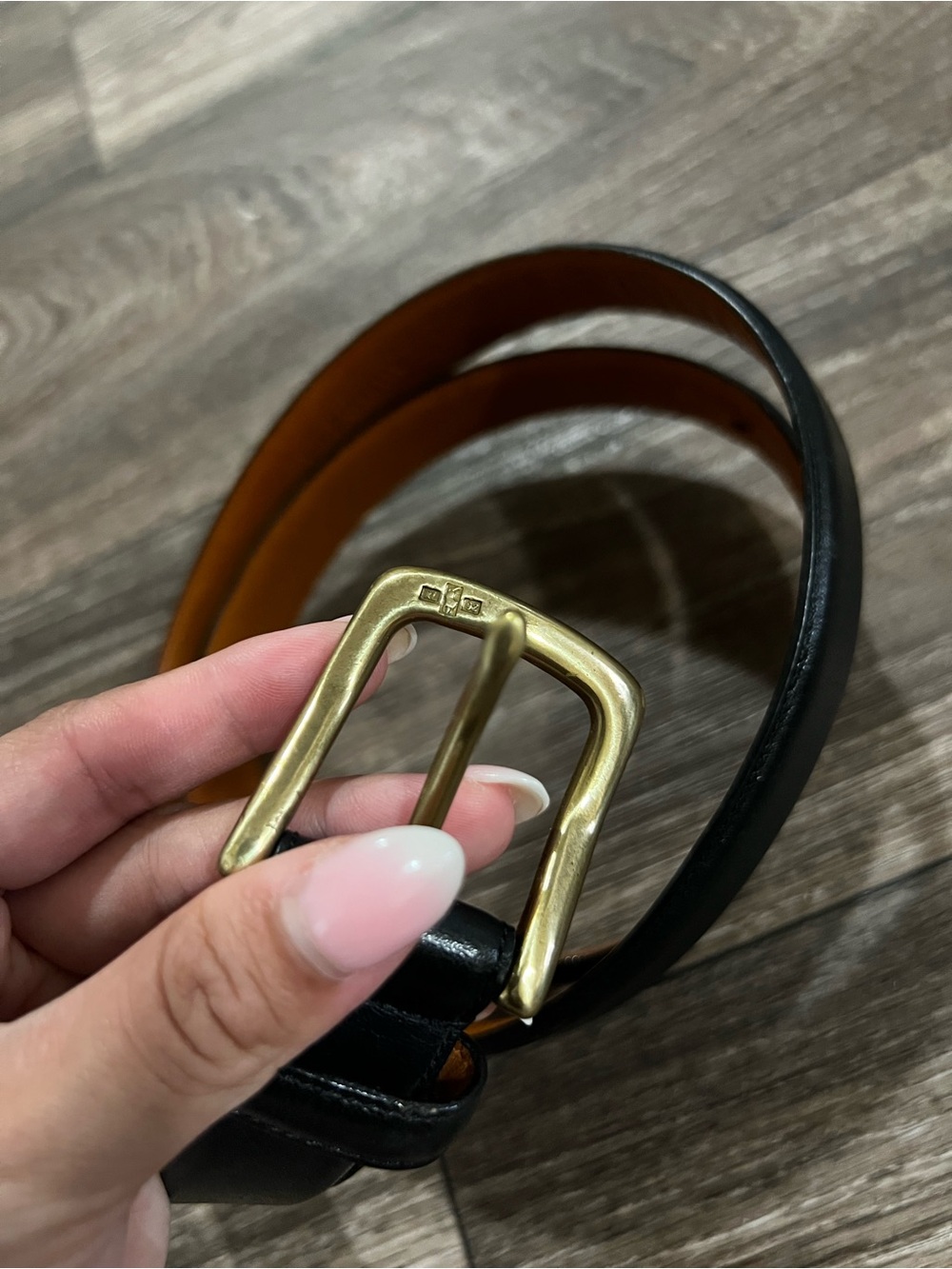 POLO RALPH LAUREN Classic Black Leather Men's Belt with Brass Buckle size 90/36 - Picture 2 of 6